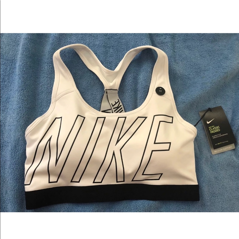 SOLD! Nike Pro M Padded Sports Bra White